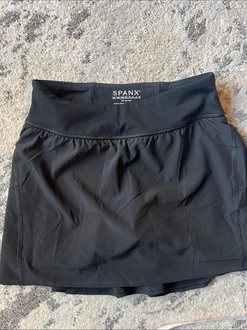 SPANX Black Performance Skirt with Built-In Shorts